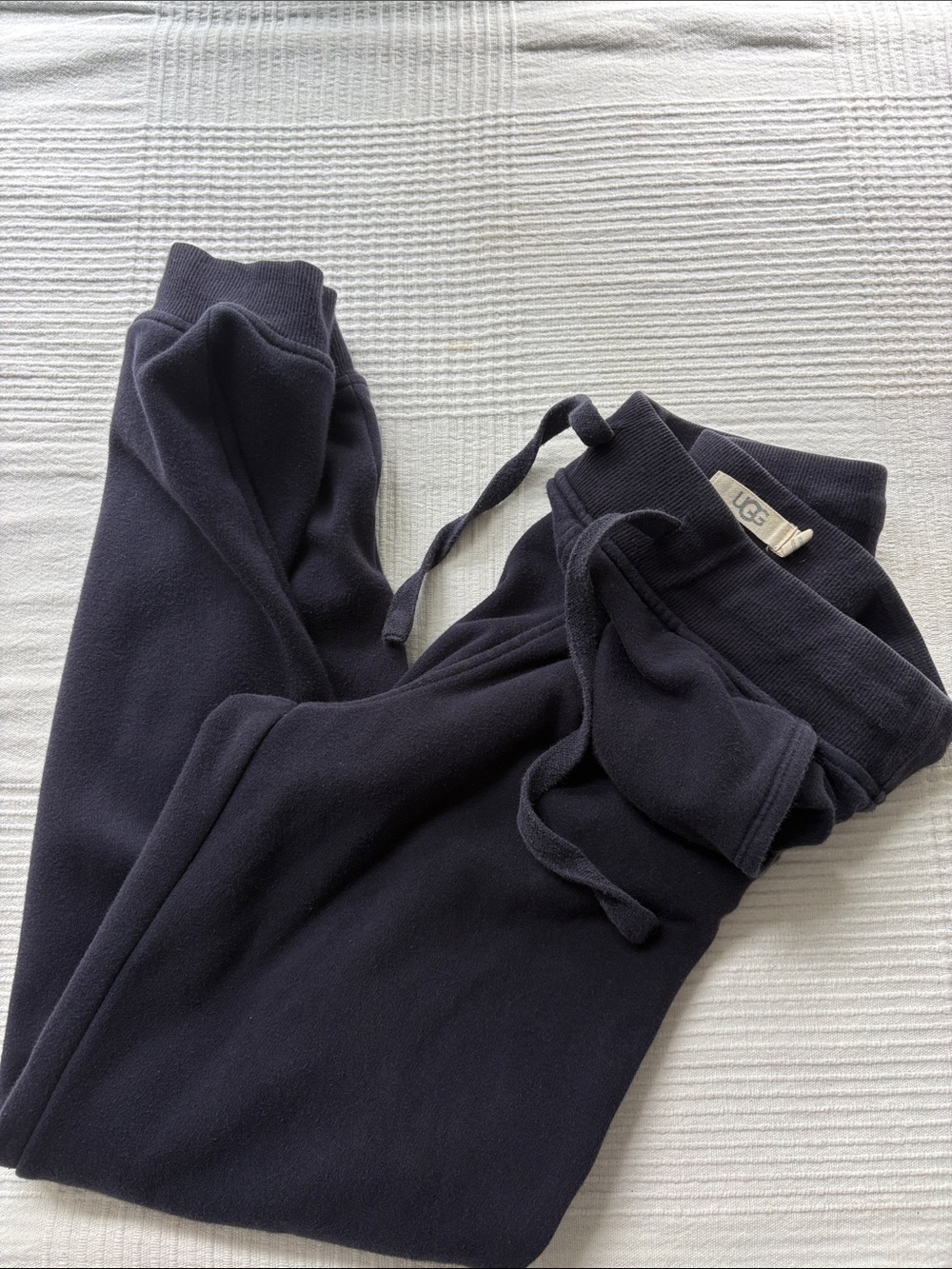 UGG Dark Navy Fleece Drawstring Joggers